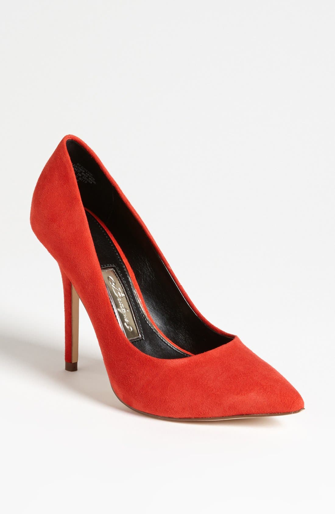 'Justine' Pump, Main, color, RED SUEDE