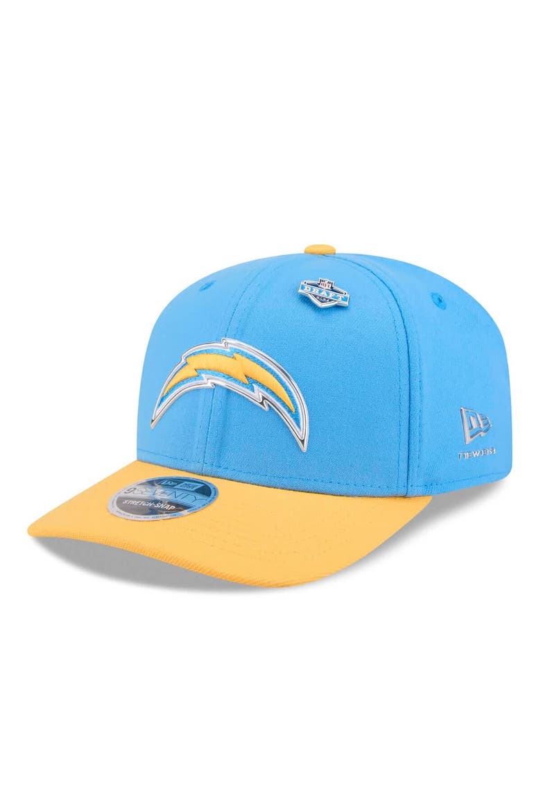 Men's New Era  Powder Blue/Gold Los Angeles Chargers 2026 NFL Draft 9SEVENTY Adjustable Hat, Main, color, Powder Blue