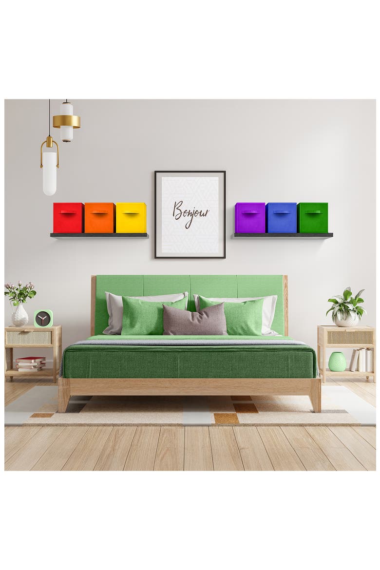 12-Pack Collapsible Storage Cube, Alternate, color, DEEP RAINBLOW