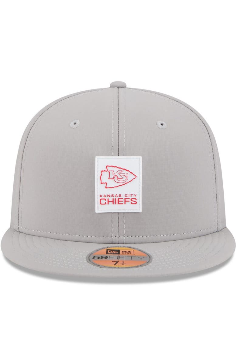 Men's New Era Gray Kansas City Chiefs 2025 Sideline  59FIFTY Fitted Hat, Alternate, color, Gray