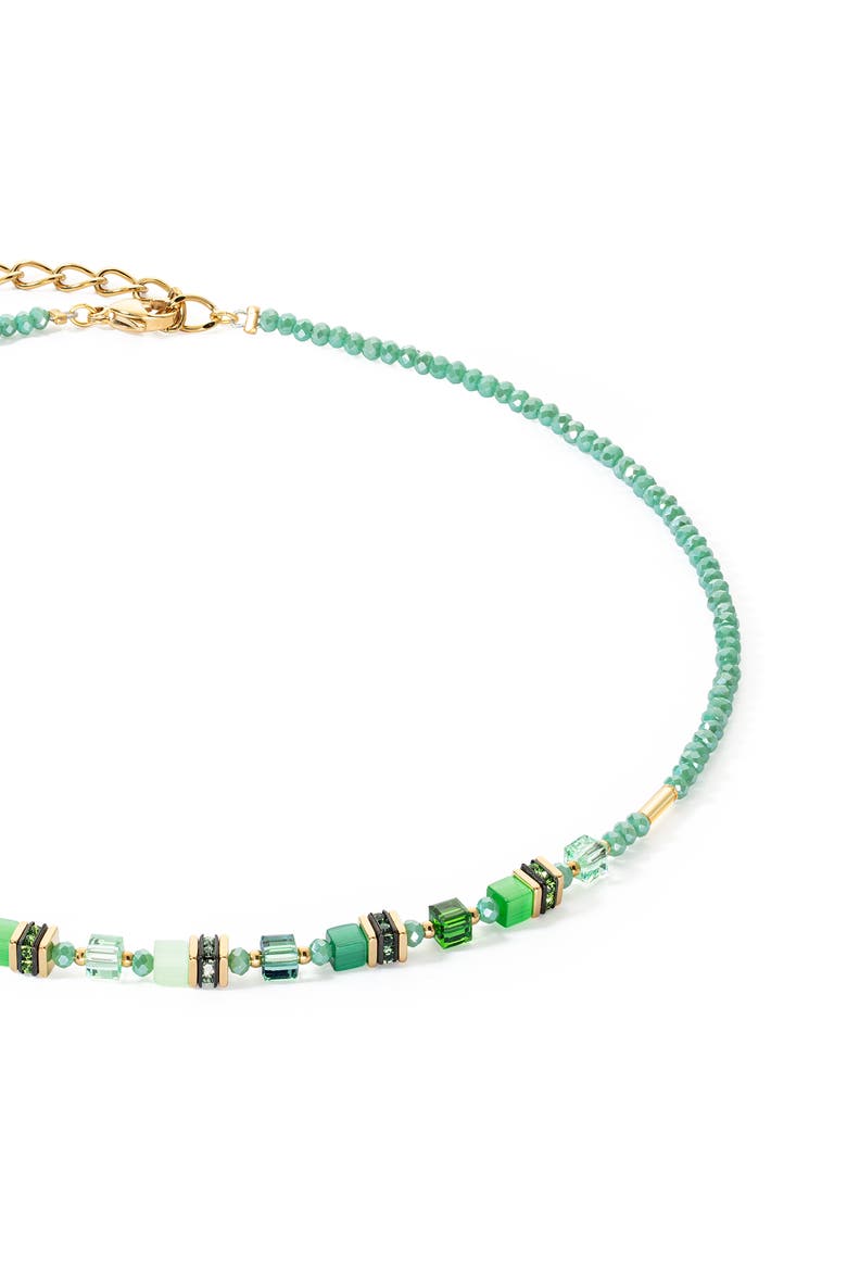 Mini Cubes Necklace, Alternate, color, Green