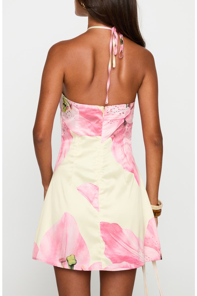 Gardens of Eden Halter Minidress, Alternate, color, MULTI