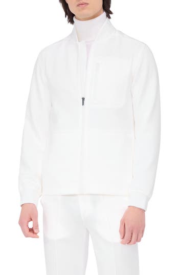 Bugatchi Performance Knit Jacket In Gray