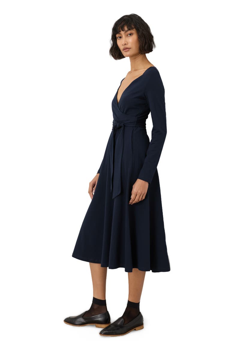 pact cotton dresses Women's Organic Fit & Flare Faux Wrap Dress 100% Organic Cotton. dressess Back dress NWT Modcloth Timelessly Lovable SIZE:US20