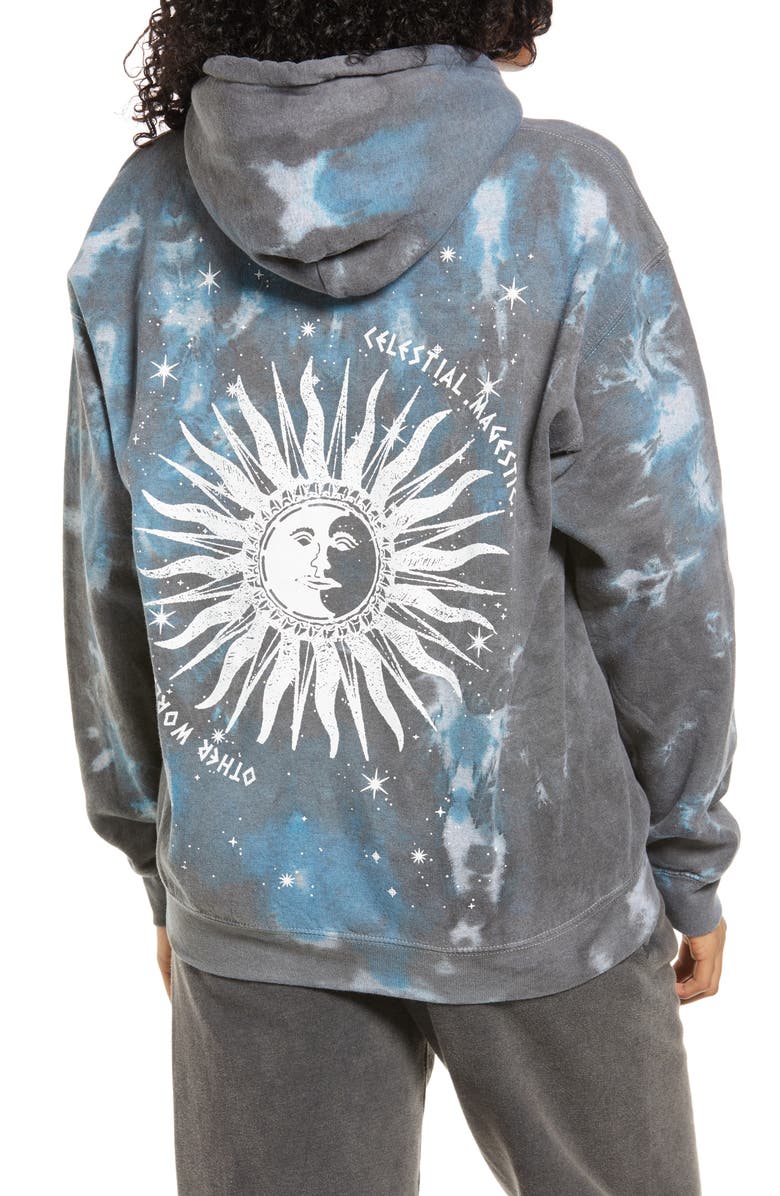 BDG Urban Outfitters Women's Celestial Tie Dye Hoodie, Alternate, color, 