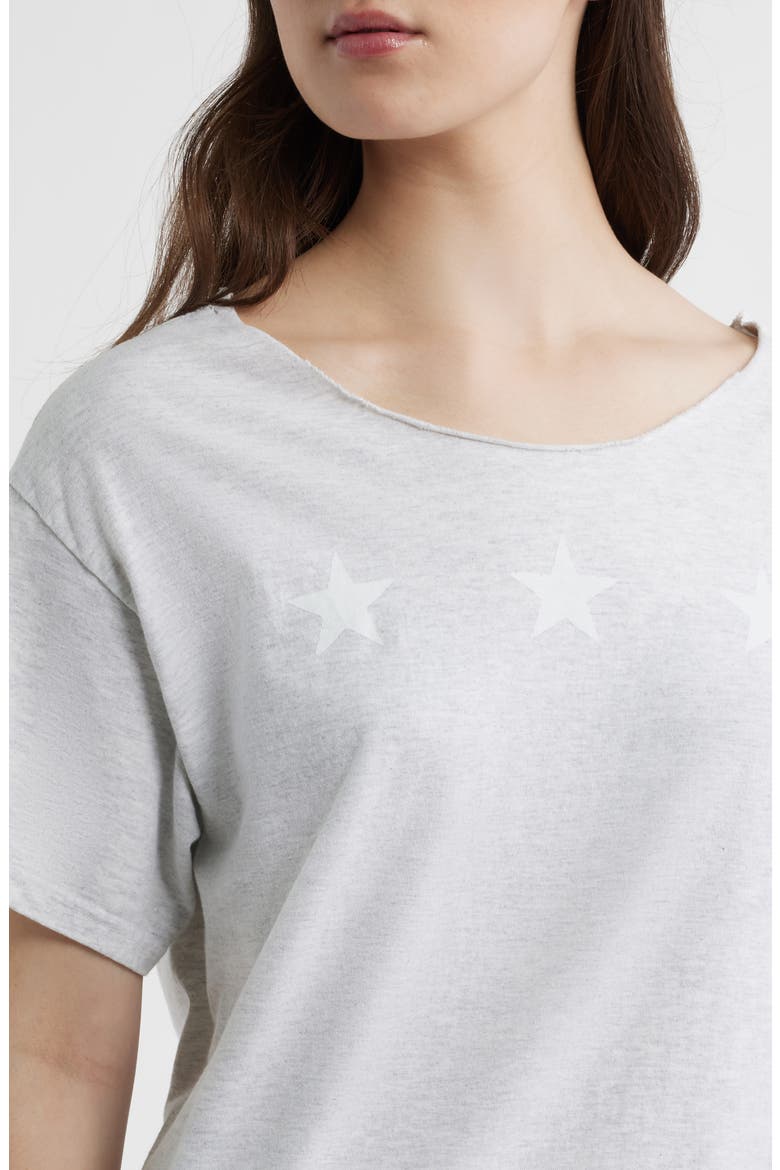 Stars Graphic Raw Edge T-Shirt, Alternate, color, ASH GREY