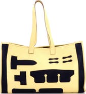 Pre-Owned Hermes Petit H Skeleton Tote Toile and Leather GM