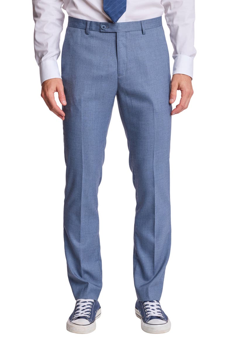 Downing Slim Fit Dress Pants, Main, color, GREY BLUE ICE