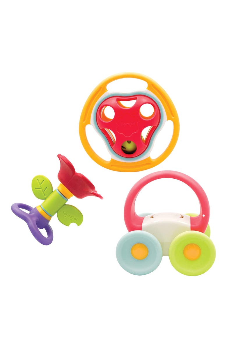 Toylab Spin, Rattle, & Roll Trio - Set of 3, Main, color, Multicolored