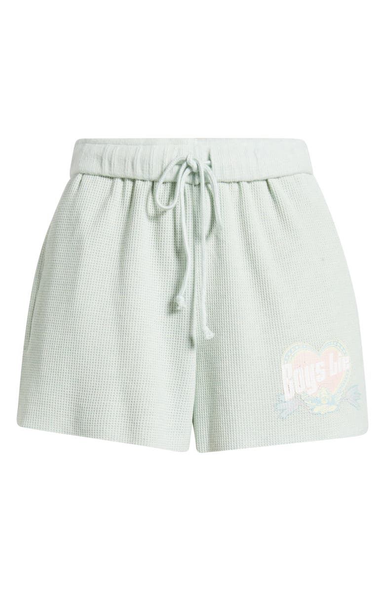 BOYS LIE Breakfast Beers Waffle Knit Shorts, Alternate, color, Sage