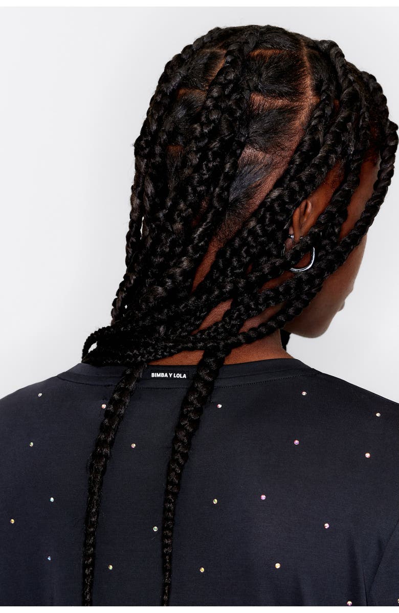 Bimba y Lola Flowing Dress Anthracite Glitter, Alternate, color, Anthracite