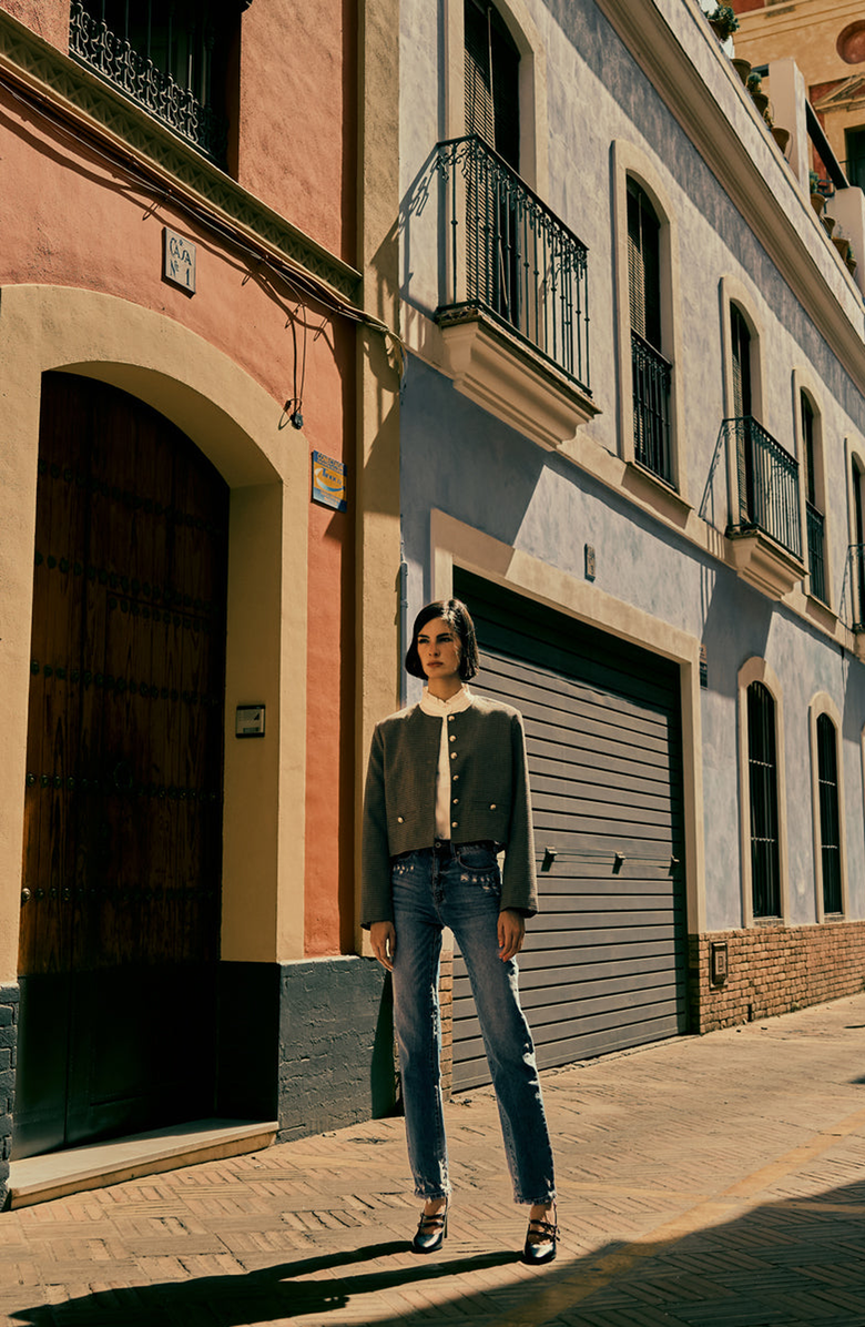 KanCan Viviana High Rise 90's Straight Leg Jeans, Alternate, color, Medium Stone Wash