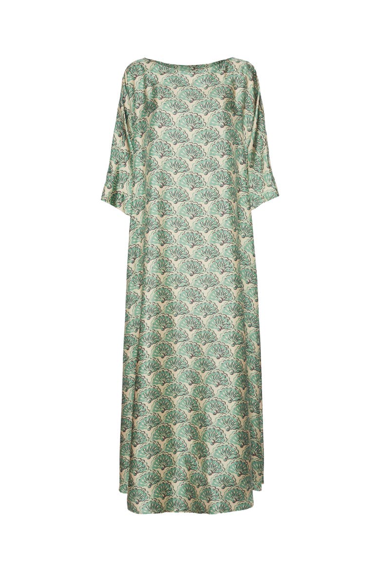 Muumuu Dress Round Neck Fans Menta, Alternate, color, Fans Menta