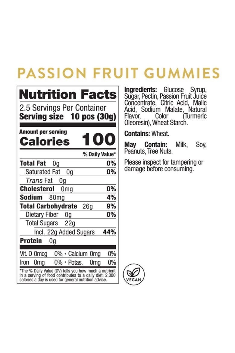 Woodstock Passion Fruit Gummy Candy, Alternate, color, NO COLOR