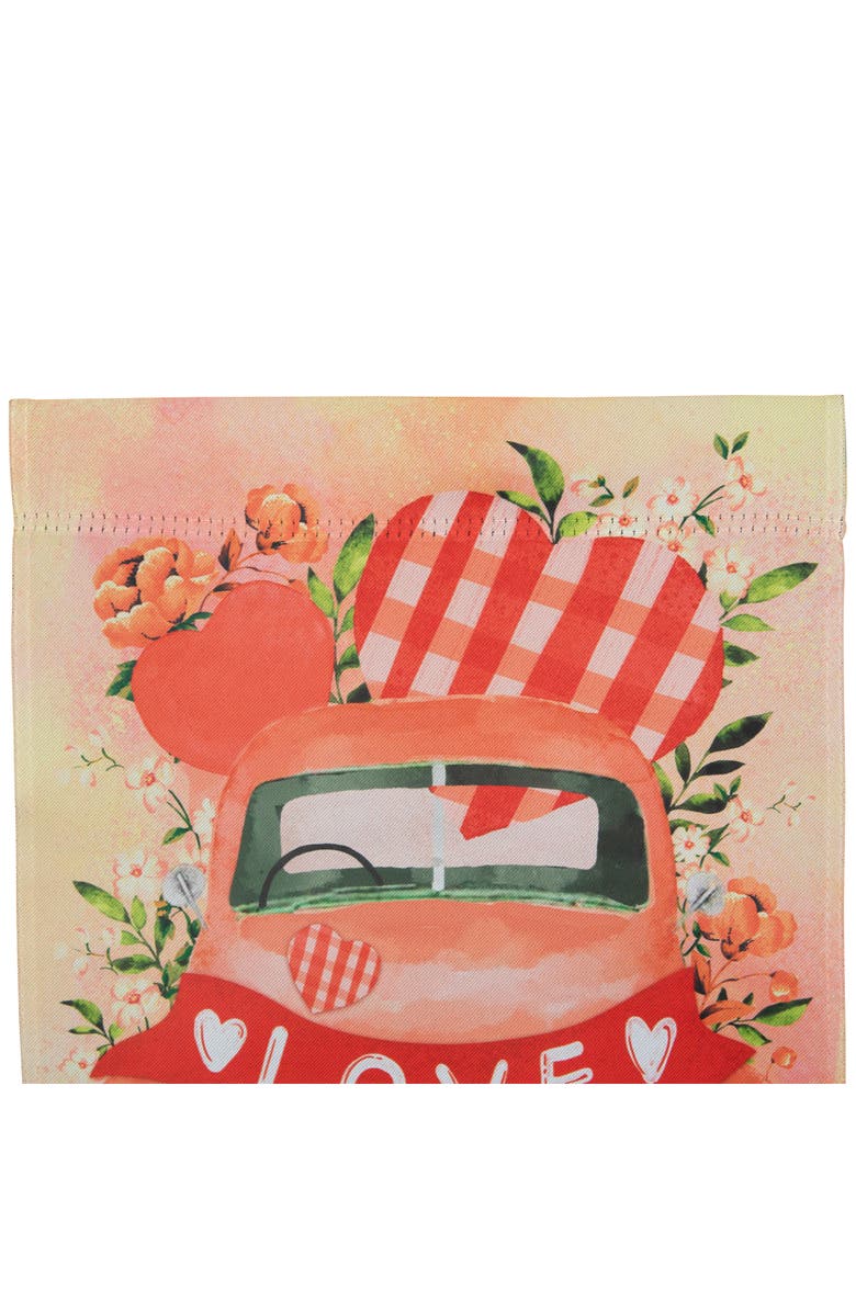 Northlight Love Banner and Vintage Car Garden Flag 12.5" x 18", Alternate, color, Red