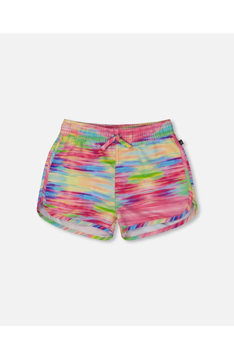 Deux par Deux Little Girl's Printed Swim Shorts Multicolored, Main, color, 