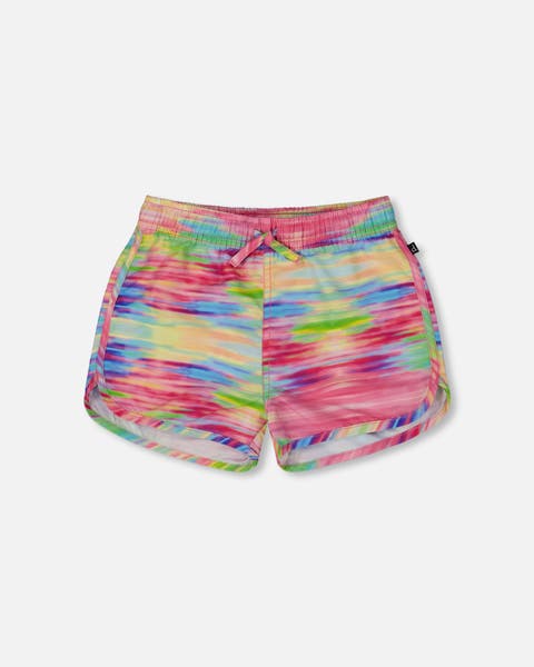 Girl's Printed Swim Shorts Multicolored