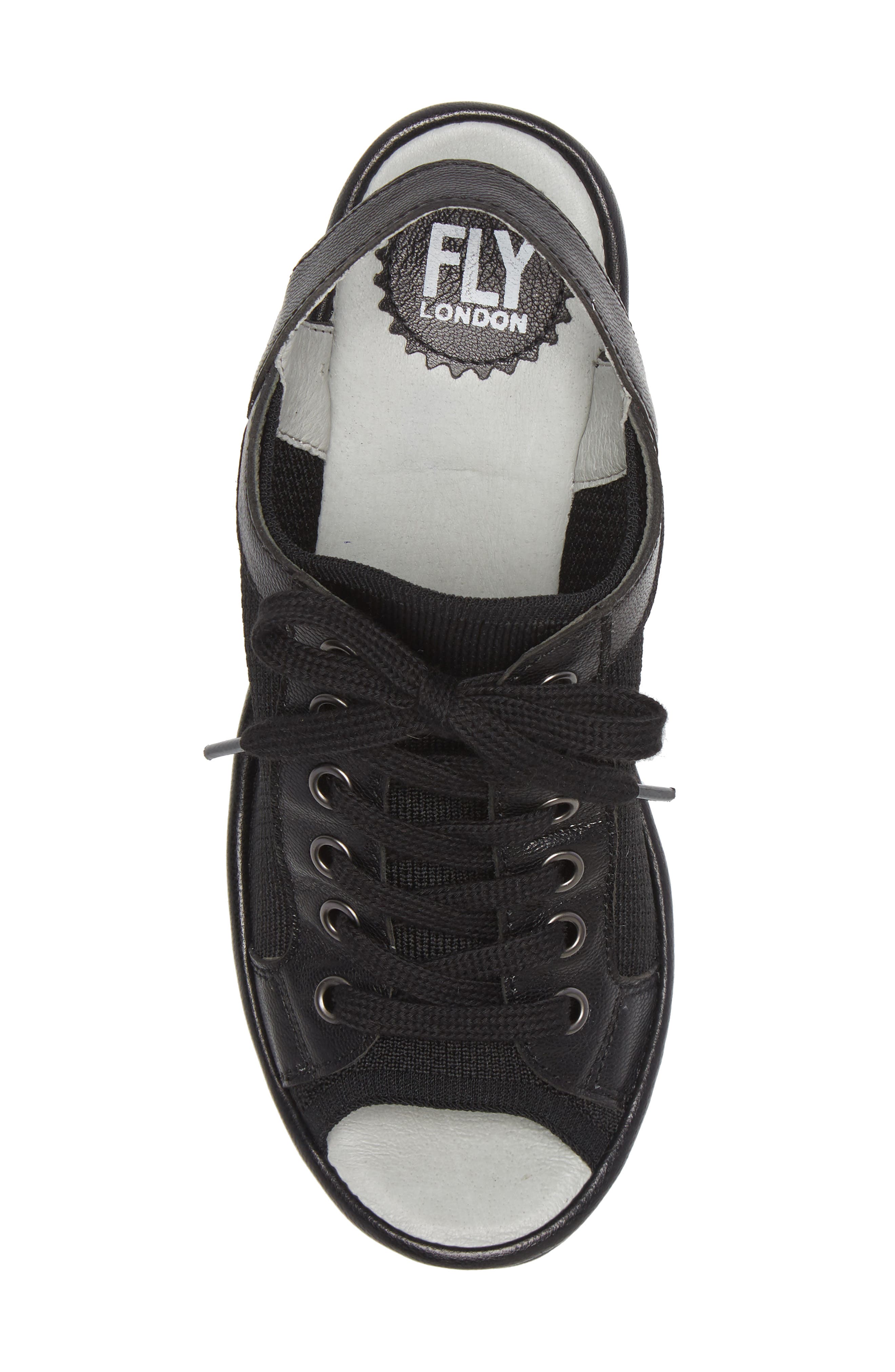 Fly London Yedu Lace-Up Wedge Sandal, Alternate, color, 