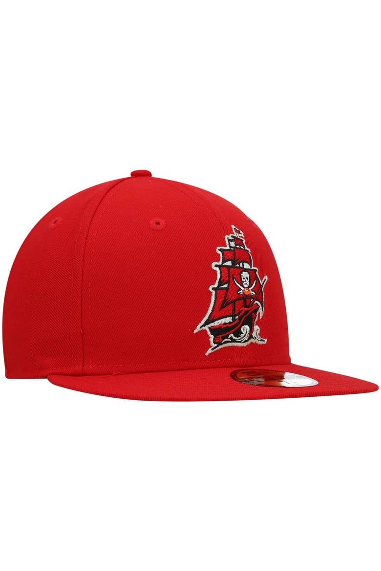 Men's New Era Red Tampa Bay Buccaneers Omaha 59FIFTY Fitted Hat, Alternate, color, Red