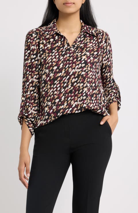 Print Roll Tab Shirt