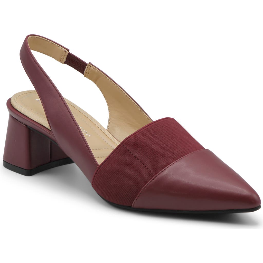 Adrienne Vittadini Seemona Slingabck Pump In Burgundy