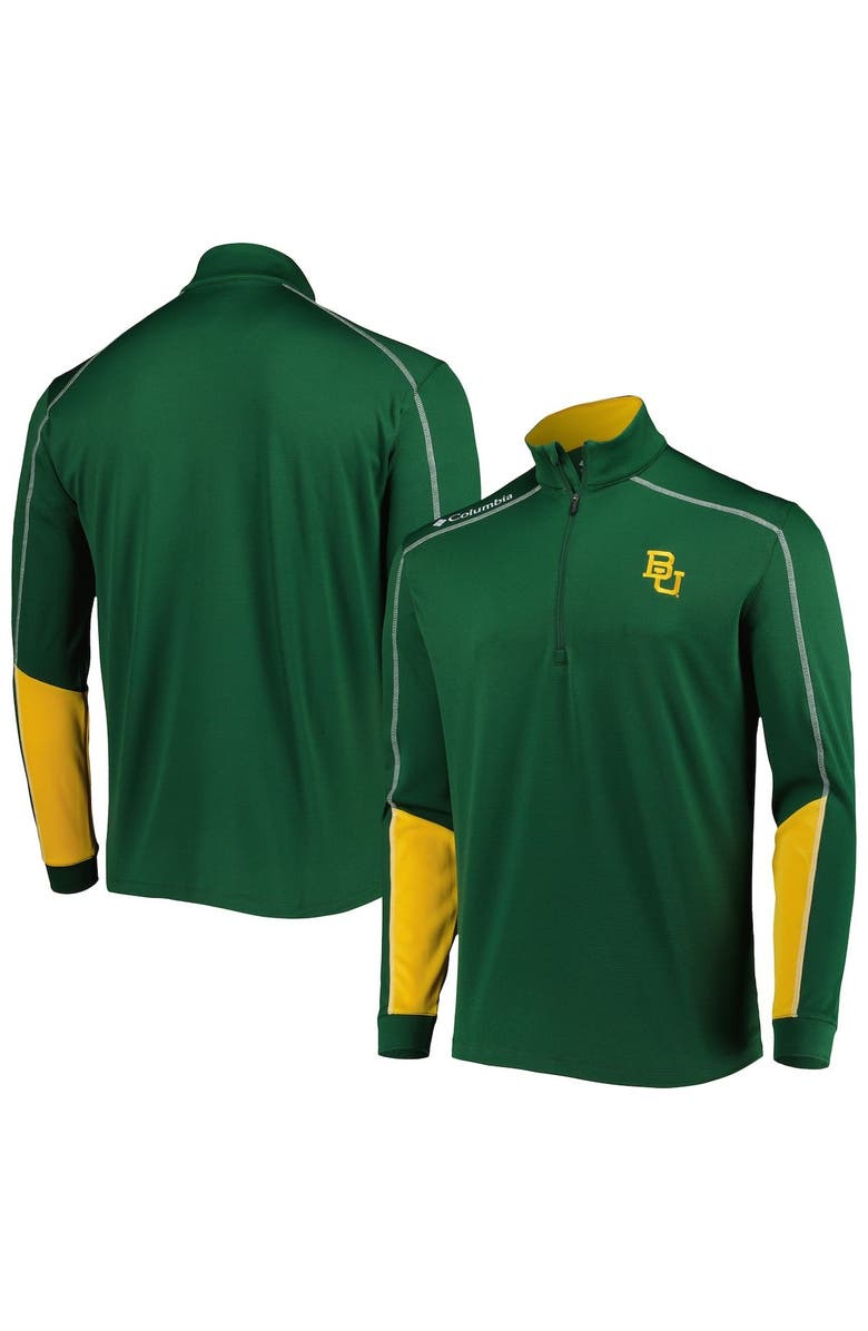 Columbia Men's Columbia Green Baylor Bears Shotgun 2.0 Omni-Wick Quarter-Zip Jacket, Main, color, Green