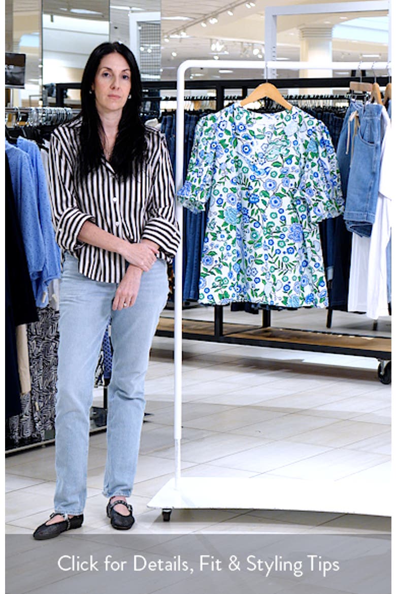 Merryn Floral Split Neck Cotton Top video