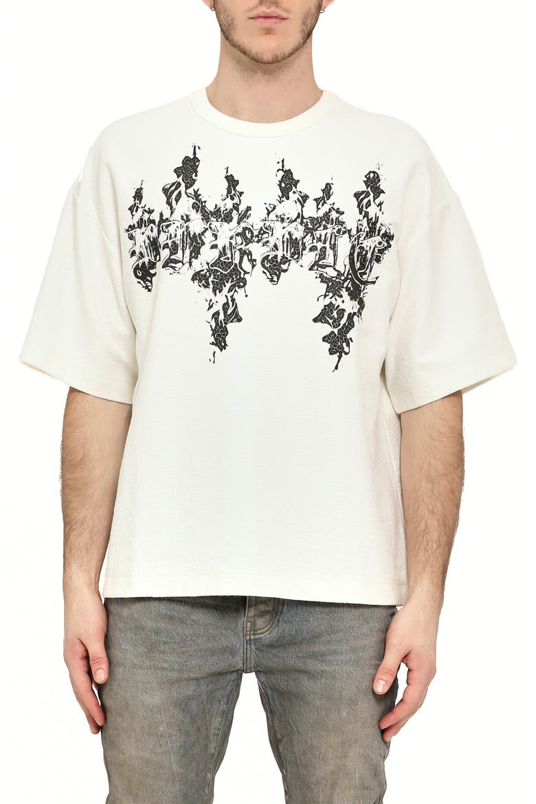 Textured Jersey Graphic T-Shirt, Main, color, OFF WHITE