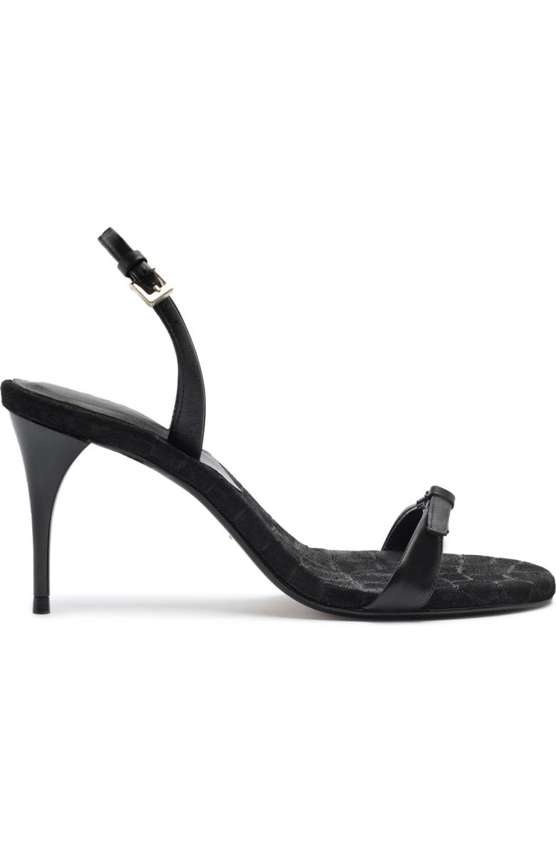 Schutz Aurora Mid Slingback Sandal, Alternate, color, Black