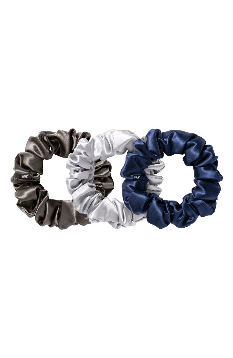 slip 3-Pack Large Silk Scrunchie Set, Main, color, Midnight