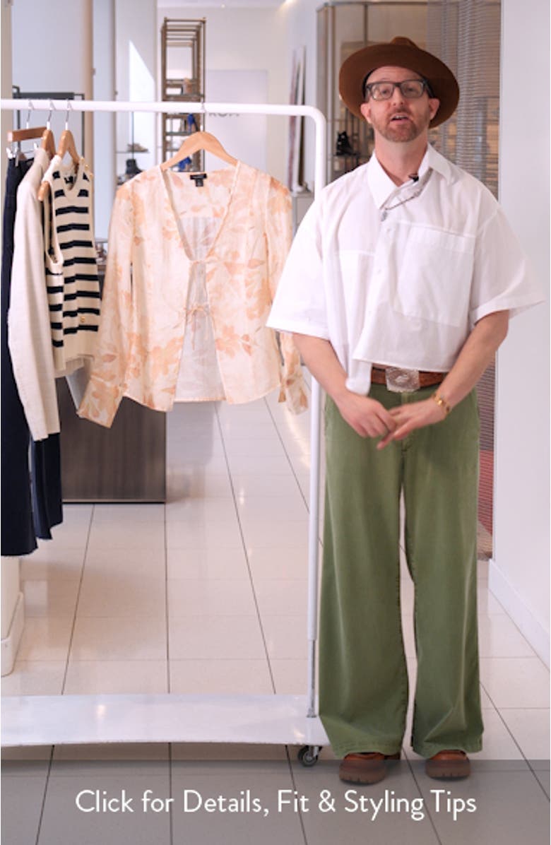 Floral Tie Front Shirt, sales video thumbnail