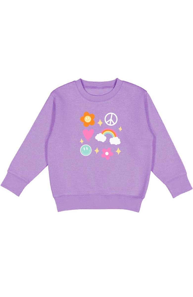 Sweet Wink Happy Doodle Sweatshirt, Main, color, 