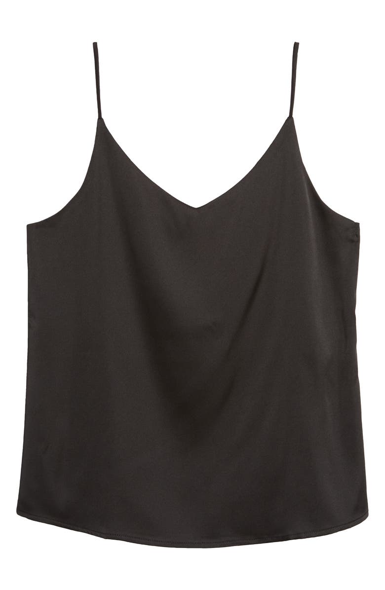 NIKKI LUND Bijou Satin Camisole, Alternate, color, Black