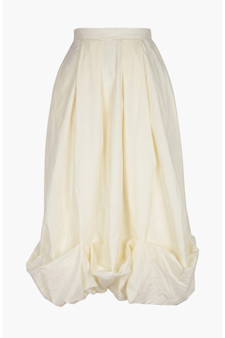 Sculpted Bubble Hem Midi Skirt, Alternate, color, Ivory