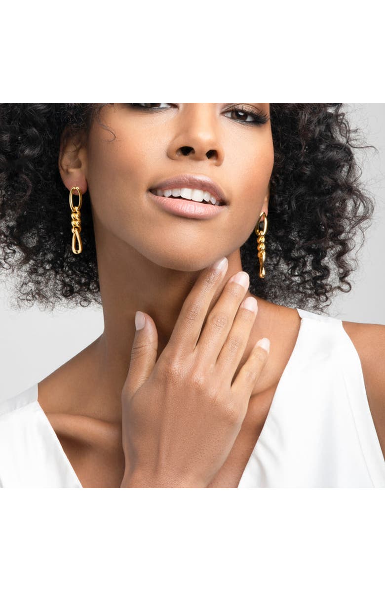 ZARUX Figaro Earrings, Alternate, color, Yellow Gold