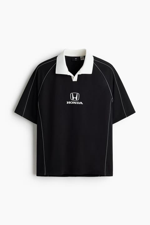 Oversized Fit Printed Football Shirt