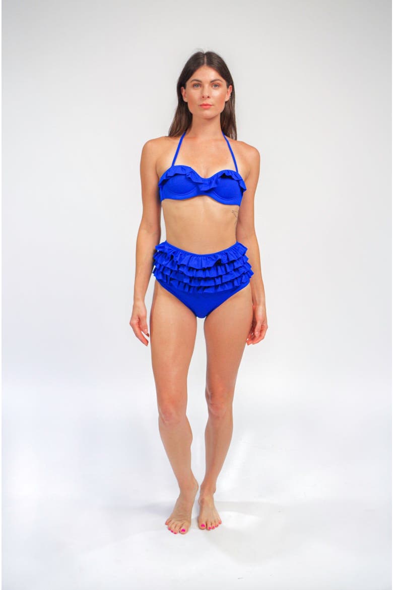 Ruby Ruffle Bikini Bottom, Alternate, color, Solid Royal Blue