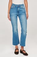 DL1961 Bridget Instasculpt High Waist Raw Hem Ankle Bootcut Jeans