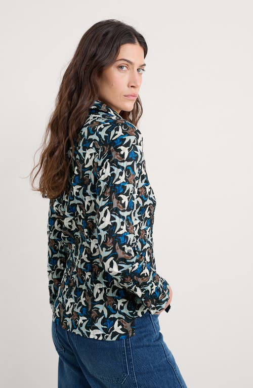 Seasalt Cornwall Larissa Printed Organic Cotton Button-up Shirt In Multi