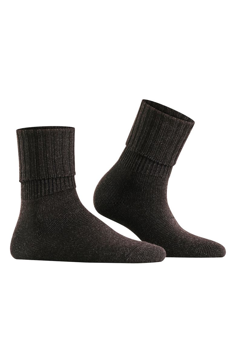 Falke Striggings Rib Cuff Socks, Main, color, Black