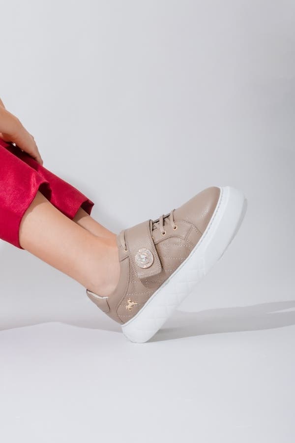 Diamond Leather Sneakers, Alternate, color, Sand / Beige