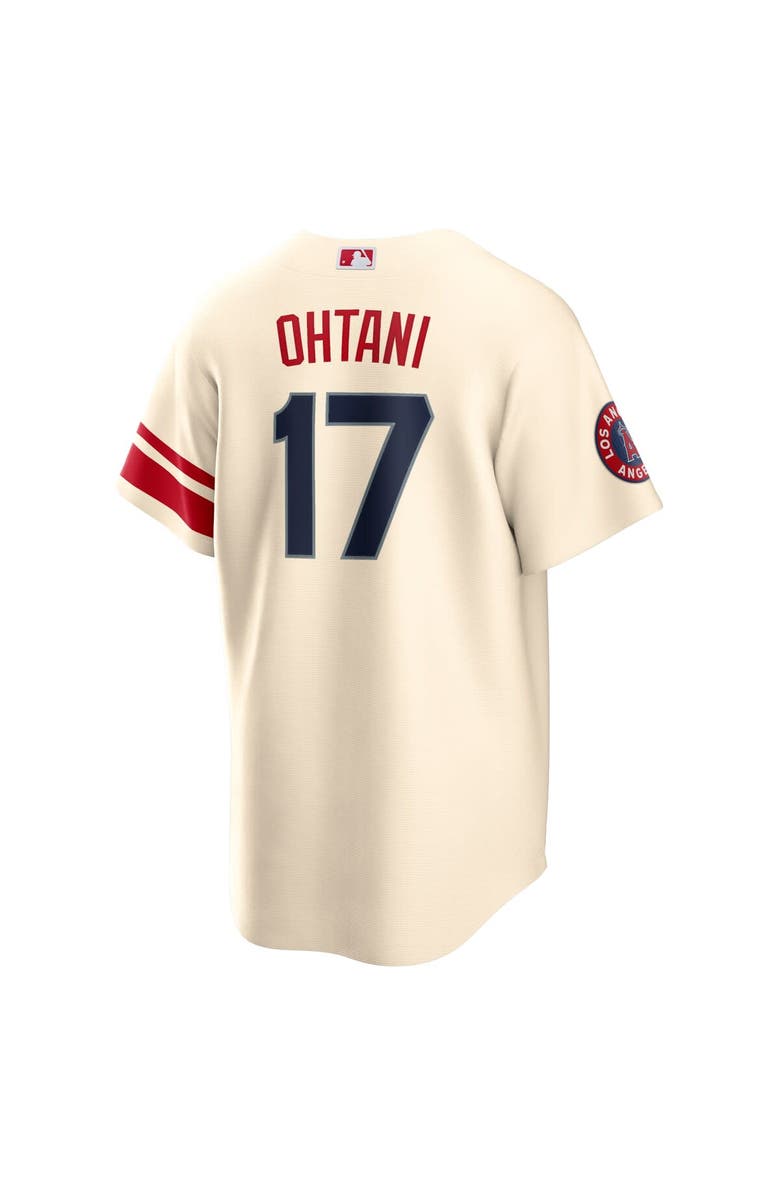 Nike Men's Nike Shohei Ohtani Cream Los Angeles Angels City Connect Replica Player Jersey, Alternate, color, 