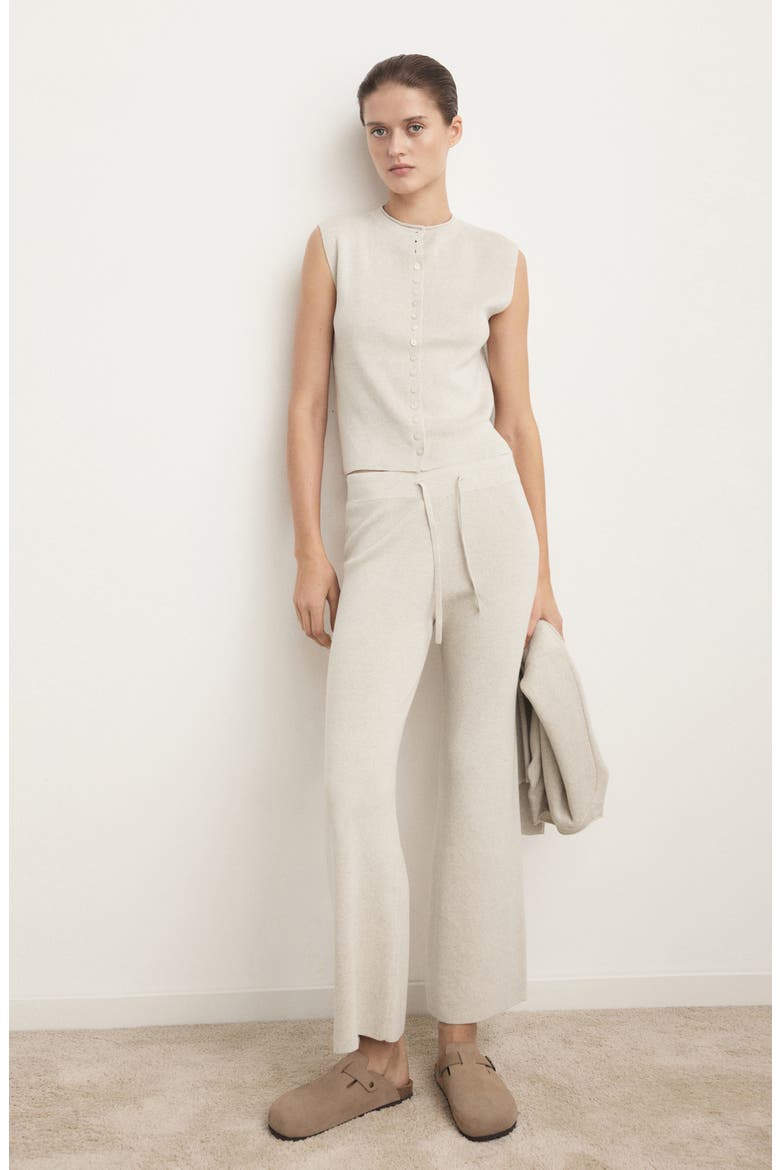 Cotton Blend Sweater Vest, Alternate, color, BEIGE