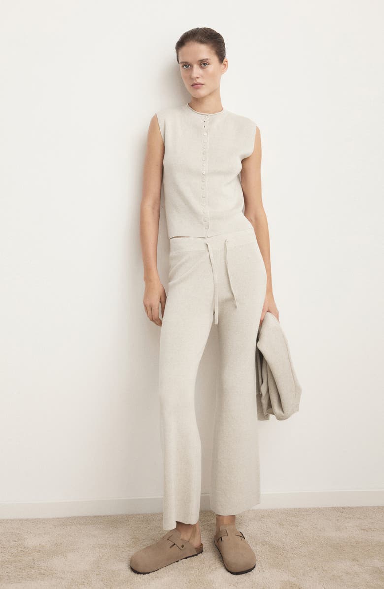 MANGO Cotton Blend Sweater Vest, Alternate, color, 