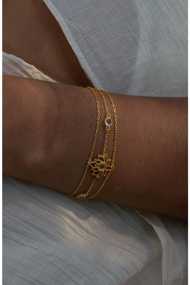 Transformed by Love Lotus Bracelet, Alternate, color, Metallic Gold