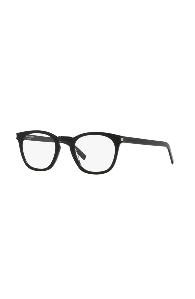 Saint Laurent 49mm Round optical glasses, Main, color, Black