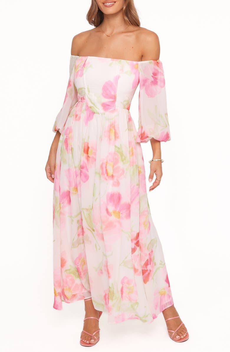 Petal & Pup Chantel Off-Shoulder Maxi Dress, Main, color, 