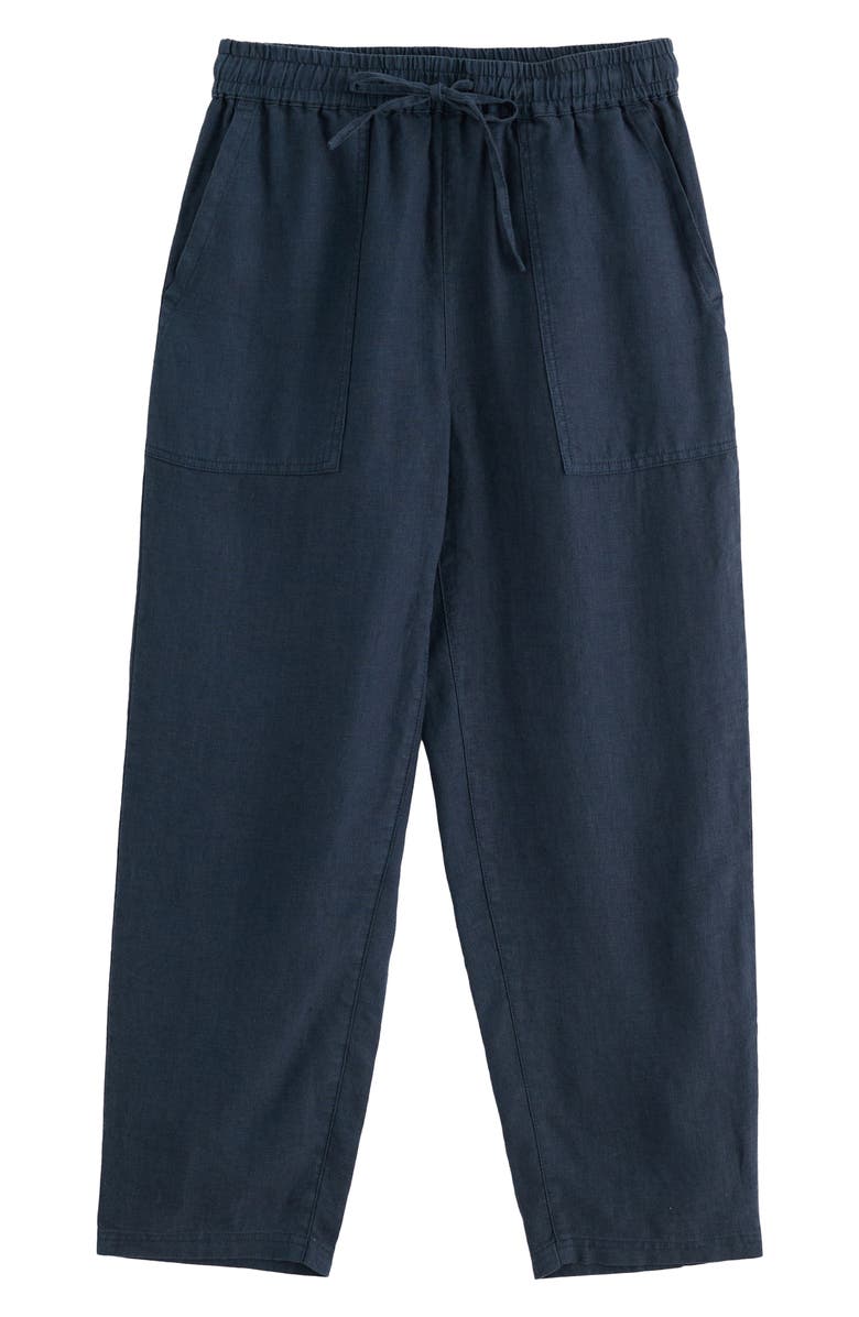 Seasalt Cornwall Sholl Drawstring Tapered LinenTwill Pants, Alternate, color, Maritime