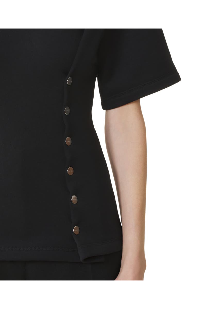 Lanvin Cotton Fleece And Cashmere T-Shirt, Alternate, color, Black