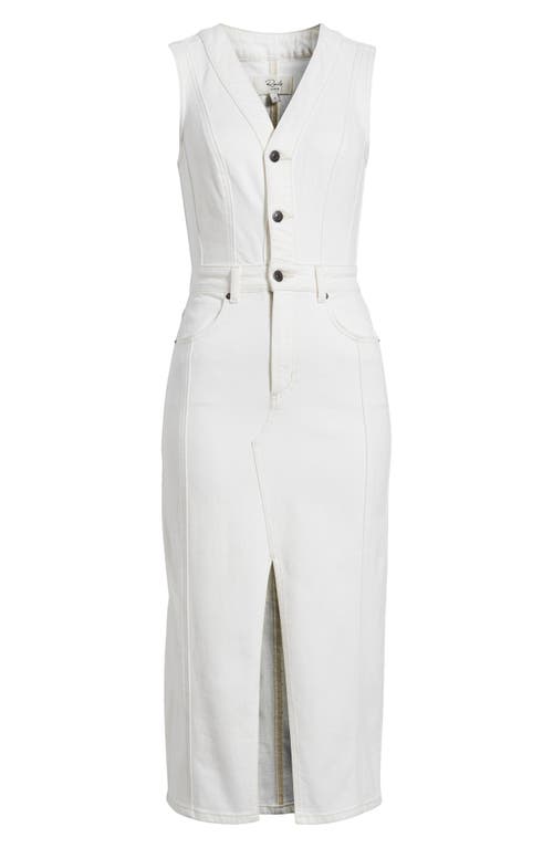 Rails Westwood Sleeveless Denim Slim Midi Dress In Vintage Ecru